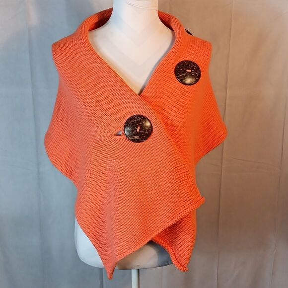 Button Knit Sweater Wrap - Picture 4 of 5